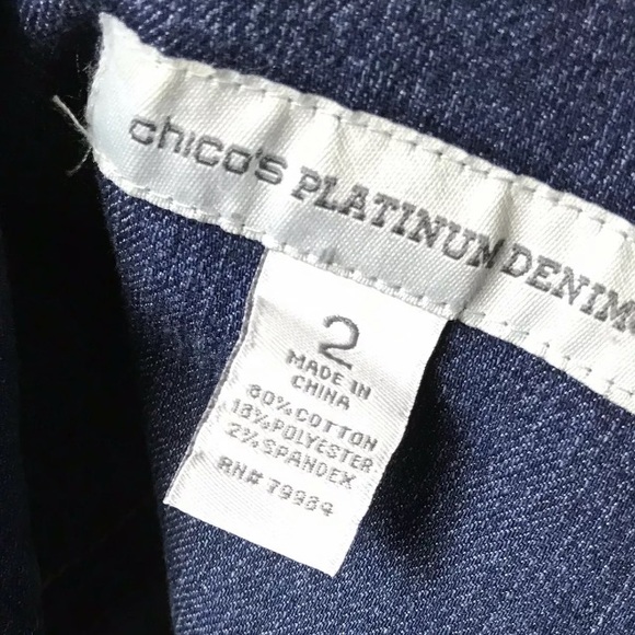 🚨SOLD🚨 Chicos 2 Jean Jacket Size L - Picture 7 of 7